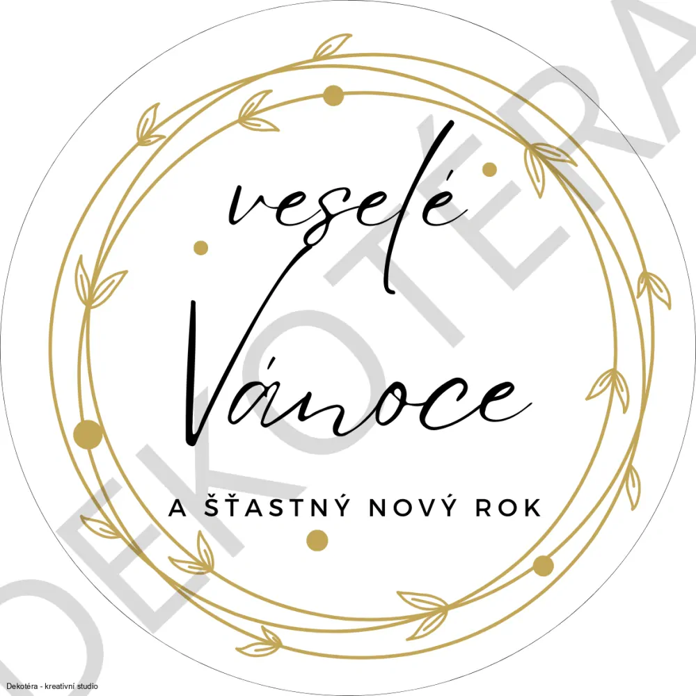 Veselé Vánoce - zlaté