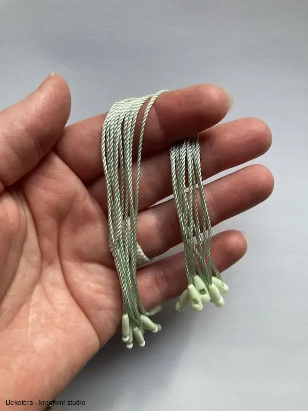 Bavlněné šňůrky - mint
