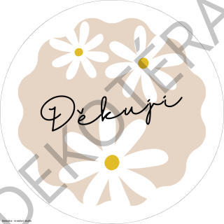 Děkuji - kopretiny