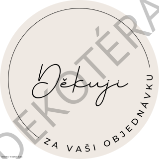 Děkuji za Vaši objednávku