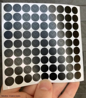 Vinylové samolepky srdce v kolečku malé