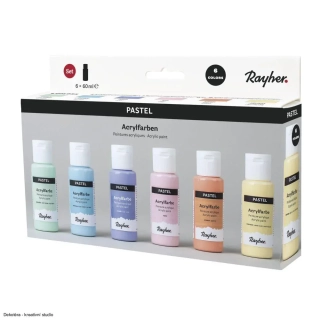 Set akrylových barev - pastelové 