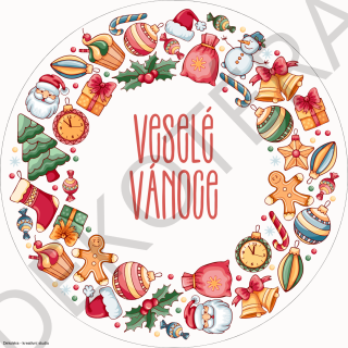 Veselé Vánoce - věnec