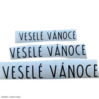Vinylové samolepky - veselé Vánoce
