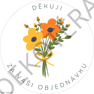 Děkuji za objednávku - květina