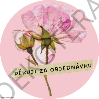 Děkuji za objednávku - růžová